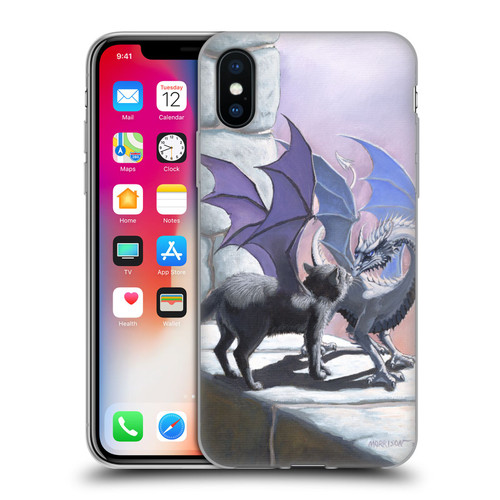 Stanley Morrison Dragons 2 Black Winged Cat Soft Gel Case for Apple iPhone X / iPhone XS