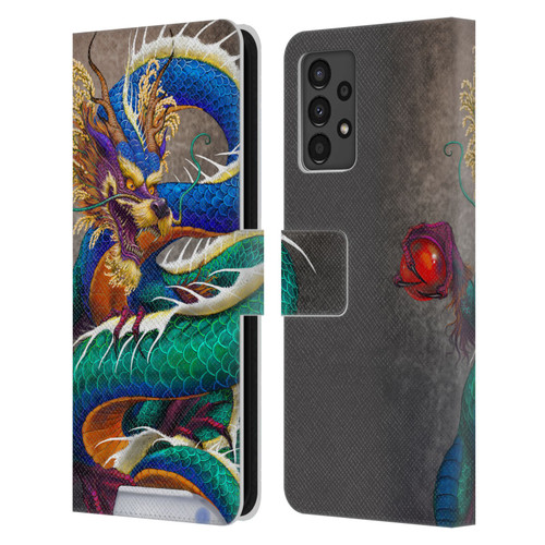 Stanley Morrison Dragons Asian Sake Drink Leather Book Wallet Case Cover For Samsung Galaxy A13 (2022)