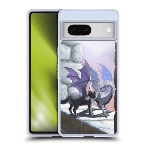 Stanley Morrison Dragons 2 Black Winged Cat Soft Gel Case for Google Pixel 7