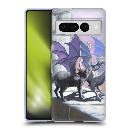 Stanley Morrison Dragons 2 Black Winged Cat Soft Gel Case for Google Pixel 7 Pro