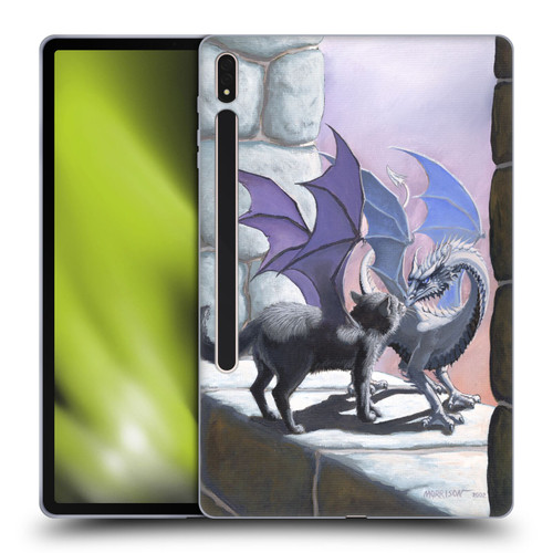 Stanley Morrison Dragons 2 Black Winged Cat Soft Gel Case for Samsung Galaxy Tab S8 Plus