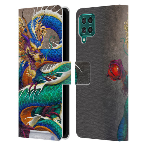 Stanley Morrison Dragons Asian Sake Drink Leather Book Wallet Case Cover For Samsung Galaxy F62 (2021)