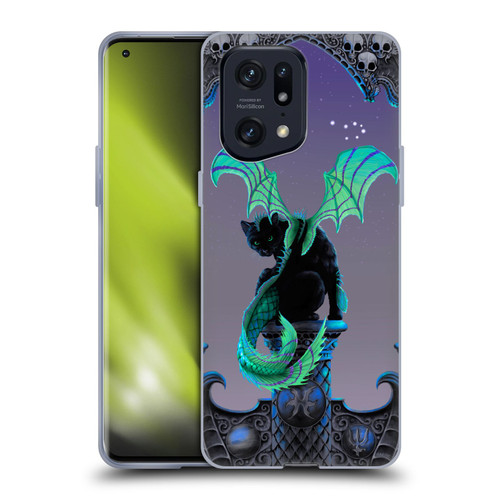 Stanley Morrison Dragons 2 Gothic Winged Cat Soft Gel Case for OPPO Find X5 Pro