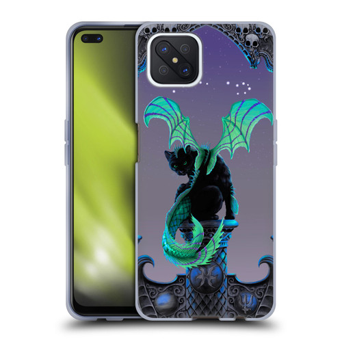 Stanley Morrison Dragons 2 Gothic Winged Cat Soft Gel Case for OPPO Reno4 Z 5G