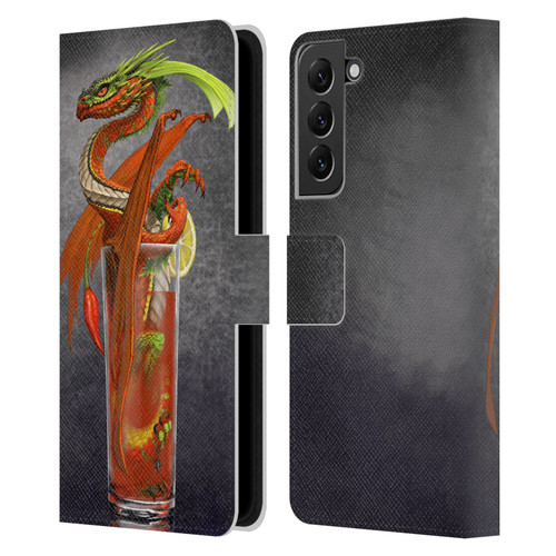 Stanley Morrison Dragons Red Tomato Bloody Mary Leather Book Wallet Case Cover For Samsung Galaxy S22+ 5G