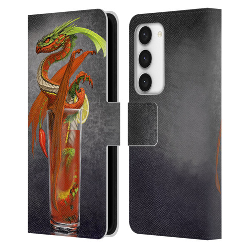 Stanley Morrison Dragons Red Tomato Bloody Mary Leather Book Wallet Case Cover For Samsung Galaxy S23 5G