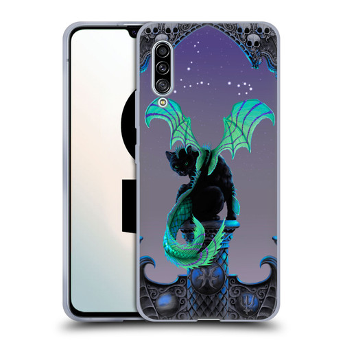 Stanley Morrison Dragons 2 Gothic Winged Cat Soft Gel Case for Samsung Galaxy A90 5G (2019)