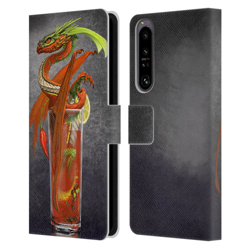 Stanley Morrison Dragons Red Tomato Bloody Mary Leather Book Wallet Case Cover For Sony Xperia 1 IV