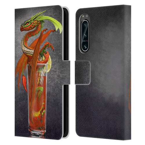 Stanley Morrison Dragons Red Tomato Bloody Mary Leather Book Wallet Case Cover For Sony Xperia 5 IV