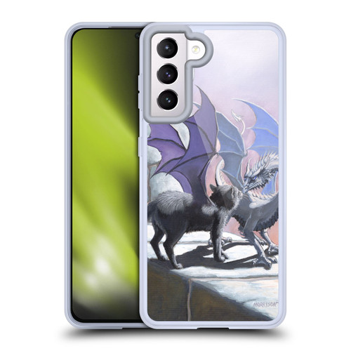 Stanley Morrison Dragons 2 Black Winged Cat Soft Gel Case for Samsung Galaxy S21 5G