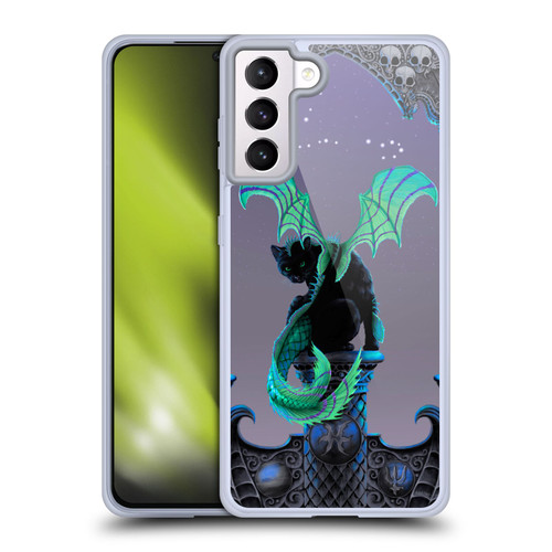Stanley Morrison Dragons 2 Gothic Winged Cat Soft Gel Case for Samsung Galaxy S21+ 5G