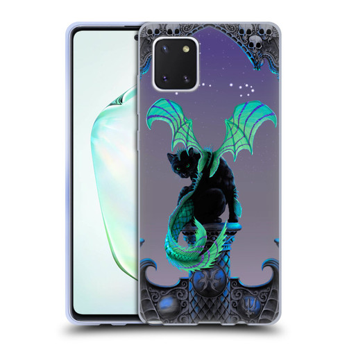 Stanley Morrison Dragons 2 Gothic Winged Cat Soft Gel Case for Samsung Galaxy Note10 Lite