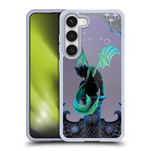 Stanley Morrison Dragons 2 Gothic Winged Cat Soft Gel Case for Samsung Galaxy S23 5G