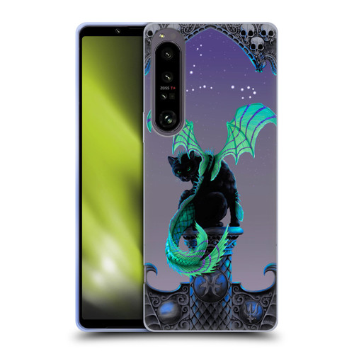 Stanley Morrison Dragons 2 Gothic Winged Cat Soft Gel Case for Sony Xperia 1 IV