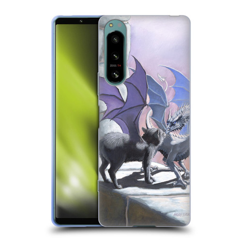 Stanley Morrison Dragons 2 Black Winged Cat Soft Gel Case for Sony Xperia 5 IV