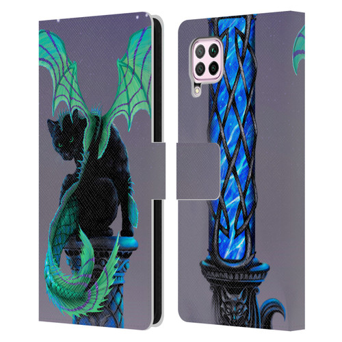 Stanley Morrison Dragons 2 Gothic Winged Cat Leather Book Wallet Case Cover For Huawei Nova 6 SE / P40 Lite