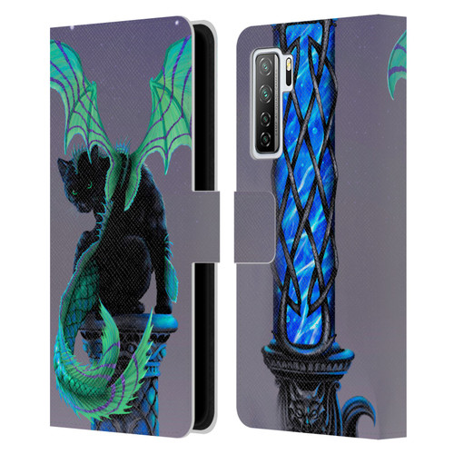 Stanley Morrison Dragons 2 Gothic Winged Cat Leather Book Wallet Case Cover For Huawei Nova 7 SE/P40 Lite 5G