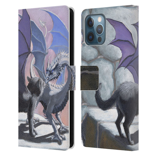 Stanley Morrison Dragons 2 Black Winged Cat Leather Book Wallet Case Cover For Apple iPhone 12 Pro Max