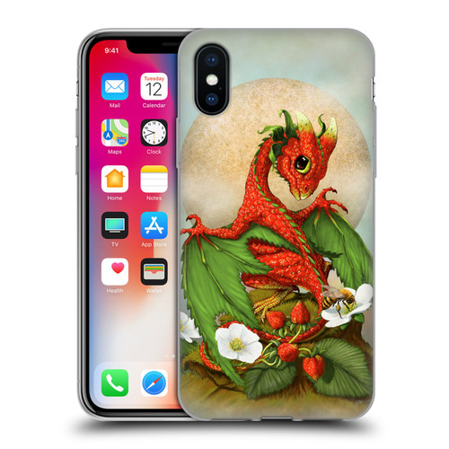 Stanley Morrison Dragons 3 Strawberry Garden Soft Gel Case for Apple iPhone X / iPhone XS
