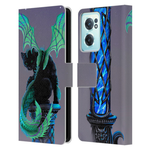 Stanley Morrison Dragons 2 Gothic Winged Cat Leather Book Wallet Case Cover For OnePlus Nord CE 2 5G