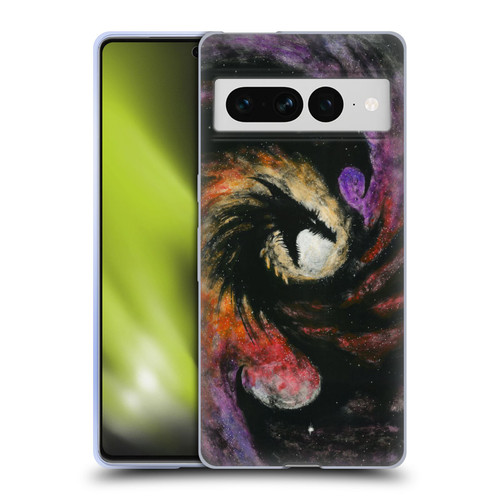 Stanley Morrison Dragons 3 Swirling Starry Galaxy Soft Gel Case for Google Pixel 7 Pro