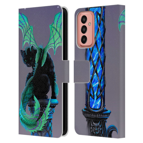 Stanley Morrison Dragons 2 Gothic Winged Cat Leather Book Wallet Case Cover For Samsung Galaxy M13 (2022)