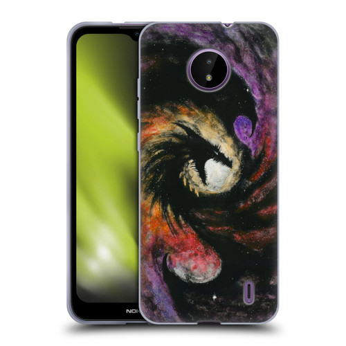 Stanley Morrison Dragons 3 Swirling Starry Galaxy Soft Gel Case for Nokia C10 / C20