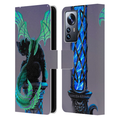 Stanley Morrison Dragons 2 Gothic Winged Cat Leather Book Wallet Case Cover For Xiaomi 12 Pro
