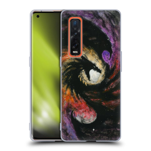 Stanley Morrison Dragons 3 Swirling Starry Galaxy Soft Gel Case for OPPO Find X2 Pro 5G