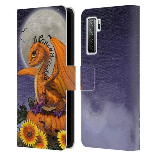 Stanley Morrison Dragons 3 Halloween Pumpkin Leather Book Wallet Case Cover For Huawei Nova 7 SE/P40 Lite 5G