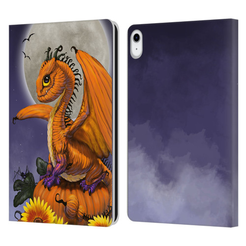 Stanley Morrison Dragons 3 Halloween Pumpkin Leather Book Wallet Case Cover For Apple iPad 10.9 (2022)