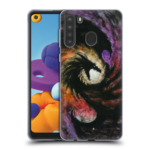 Stanley Morrison Dragons 3 Swirling Starry Galaxy Soft Gel Case for Samsung Galaxy A21 (2020)