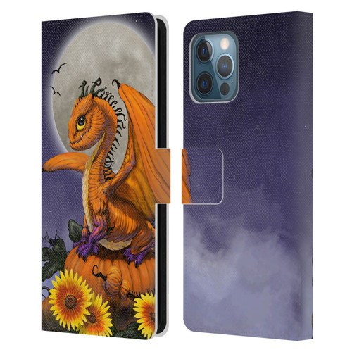 Stanley Morrison Dragons 3 Halloween Pumpkin Leather Book Wallet Case Cover For Apple iPhone 12 Pro Max