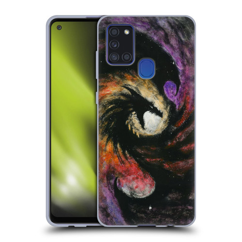 Stanley Morrison Dragons 3 Swirling Starry Galaxy Soft Gel Case for Samsung Galaxy A21s (2020)