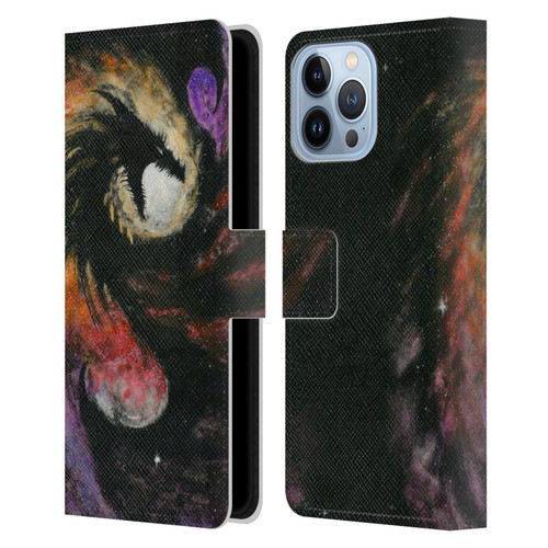 Stanley Morrison Dragons 3 Swirling Starry Galaxy Leather Book Wallet Case Cover For Apple iPhone 13 Pro Max
