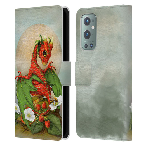 Stanley Morrison Dragons 3 Strawberry Garden Leather Book Wallet Case Cover For OnePlus 9