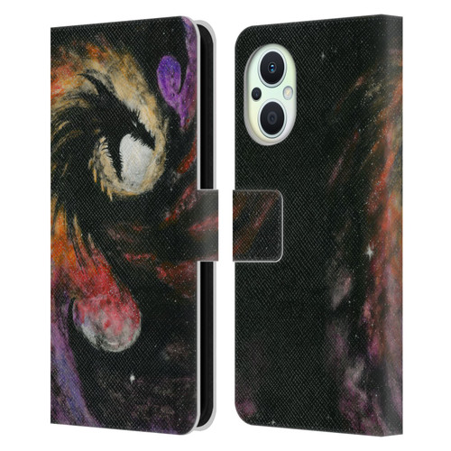 Stanley Morrison Dragons 3 Swirling Starry Galaxy Leather Book Wallet Case Cover For OPPO Reno8 Lite