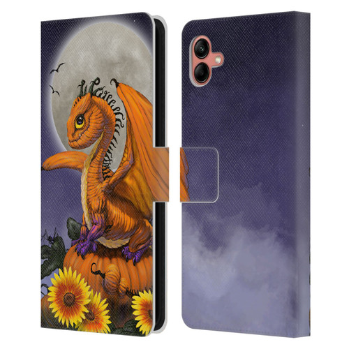 Stanley Morrison Dragons 3 Halloween Pumpkin Leather Book Wallet Case Cover For Samsung Galaxy A04 (2022)