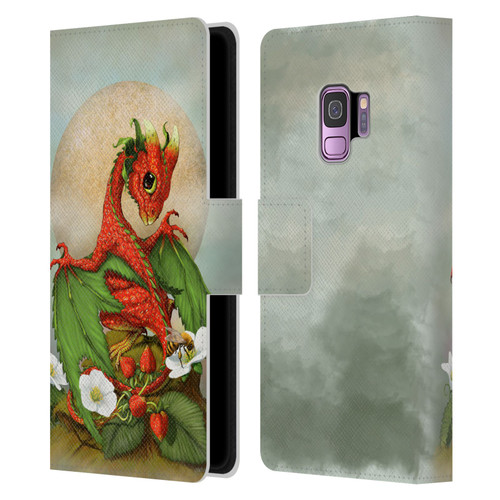 Stanley Morrison Dragons 3 Strawberry Garden Leather Book Wallet Case Cover For Samsung Galaxy S9