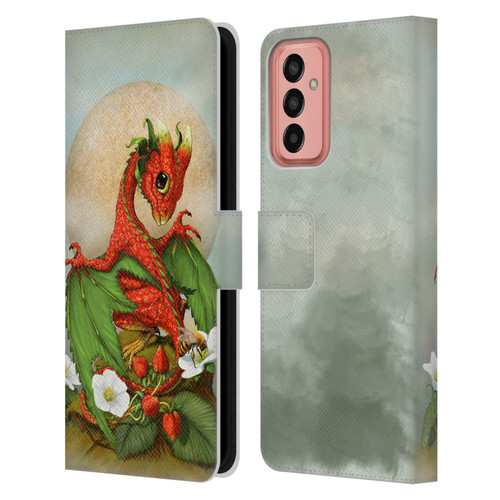 Stanley Morrison Dragons 3 Strawberry Garden Leather Book Wallet Case Cover For Samsung Galaxy M13 (2022)