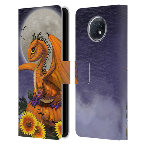 Stanley Morrison Dragons 3 Halloween Pumpkin Leather Book Wallet Case Cover For Xiaomi Redmi Note 9T 5G