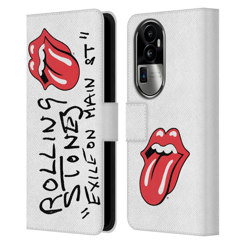 The Rolling Stones Albums Exile On Main St. Leather Book Wallet Case Cover For OPPO Reno10 Pro+
