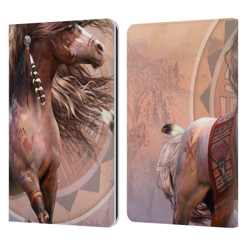 Laurie Prindle Fantasy Horse Spirit Warrior Leather Book Wallet Case Cover For Amazon Kindle Paperwhite 1 / 2 / 3