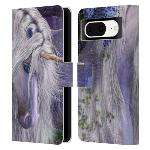 Laurie Prindle Fantasy Horse Moonlight Serenade Unicorn Leather Book Wallet Case Cover For Google Pixel 8