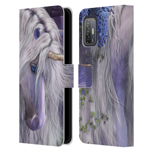 Laurie Prindle Fantasy Horse Moonlight Serenade Unicorn Leather Book Wallet Case Cover For HTC Desire 21 Pro 5G