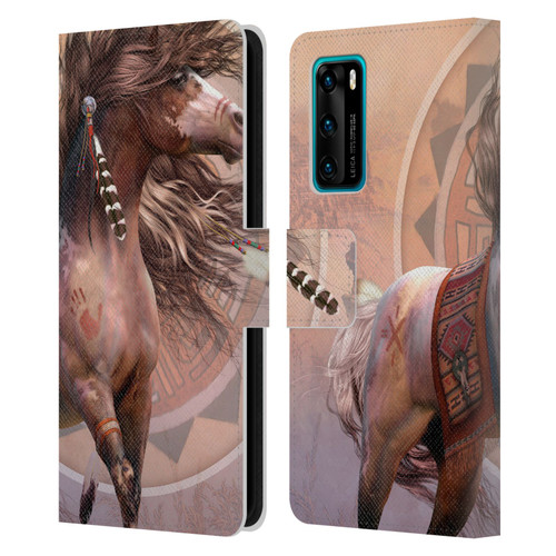 Laurie Prindle Fantasy Horse Spirit Warrior Leather Book Wallet Case Cover For Huawei P40 5G
