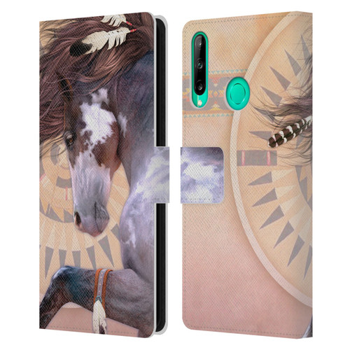 Laurie Prindle Fantasy Horse Native Spirit Leather Book Wallet Case Cover For Huawei P40 lite E