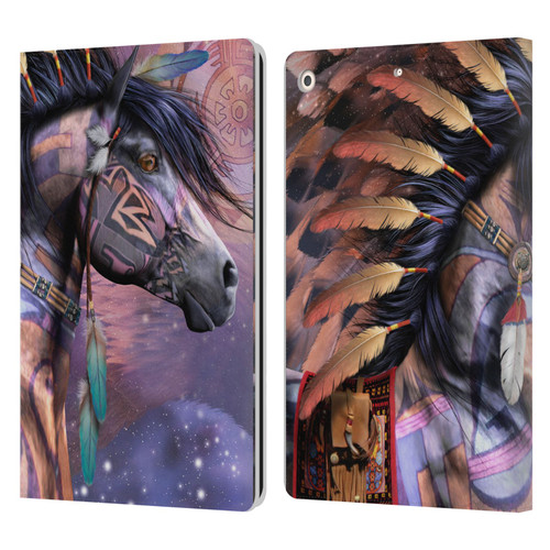 Laurie Prindle Fantasy Horse Native American Shaman Leather Book Wallet Case Cover For Apple iPad 10.2 2019/2020/2021