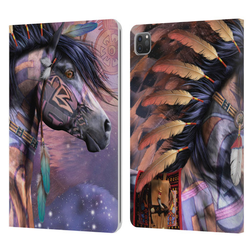 Laurie Prindle Fantasy Horse Native American Shaman Leather Book Wallet Case Cover For Apple iPad Pro 11 2020 / 2021 / 2022