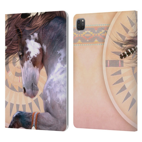 Laurie Prindle Fantasy Horse Native Spirit Leather Book Wallet Case Cover For Apple iPad Pro 11 2020 / 2021 / 2022